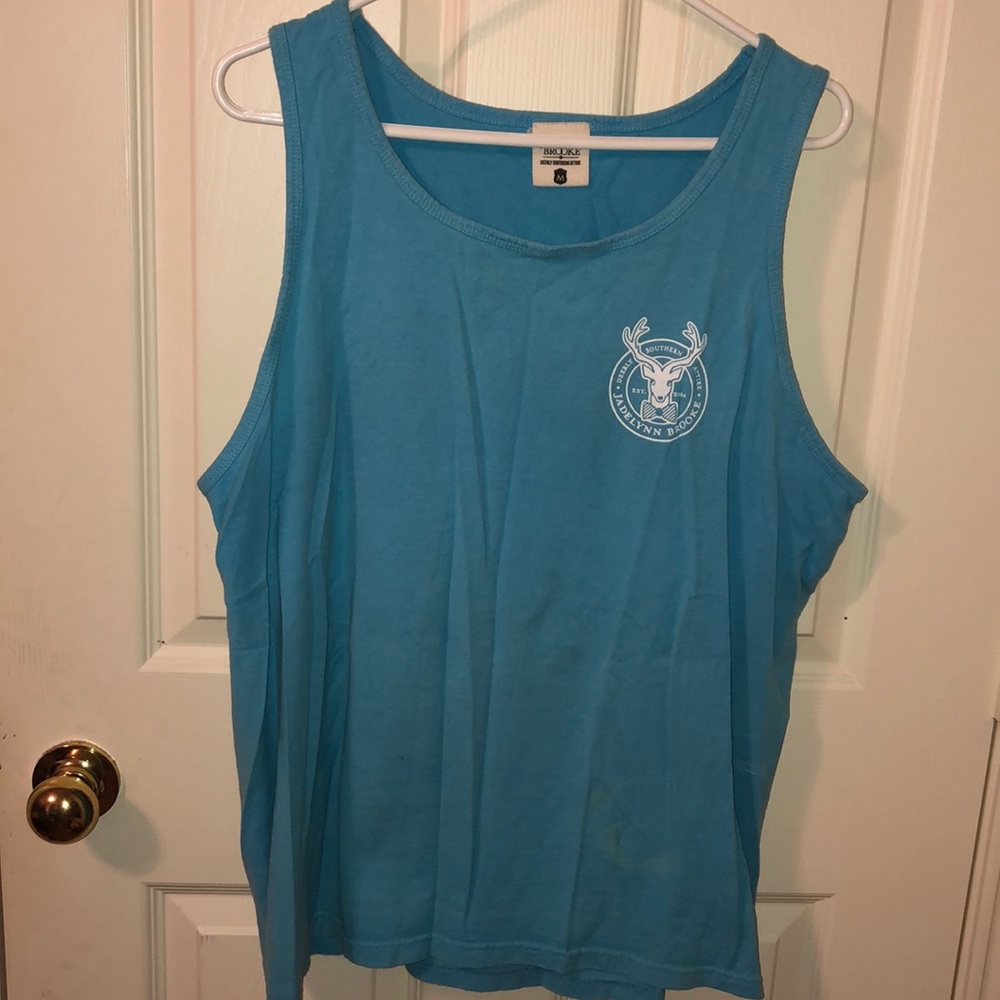 Jadelynn Brooke blue tank top